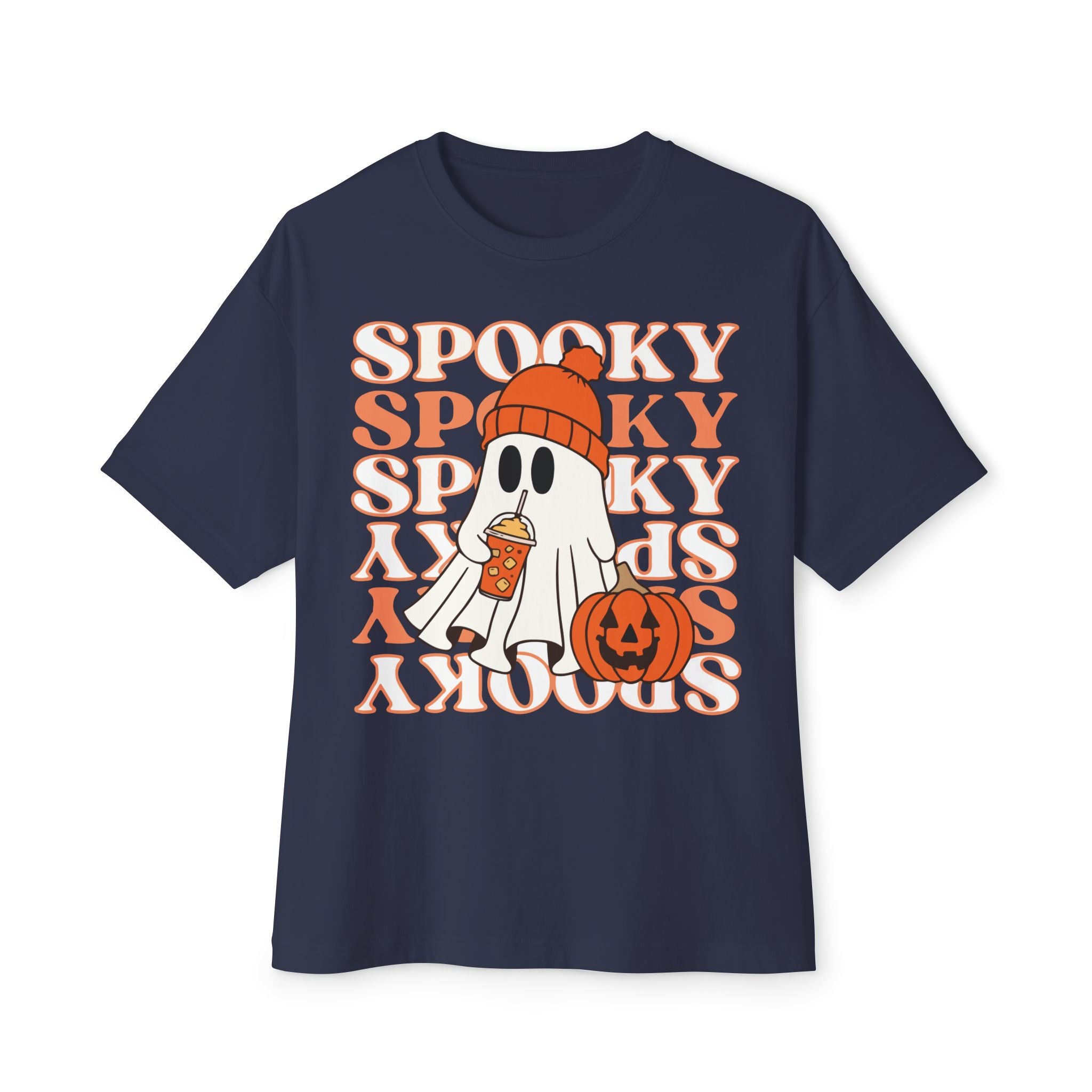 Spooky Ghost Boxy T-Shirt, Halloween T-Shirt, Oversized