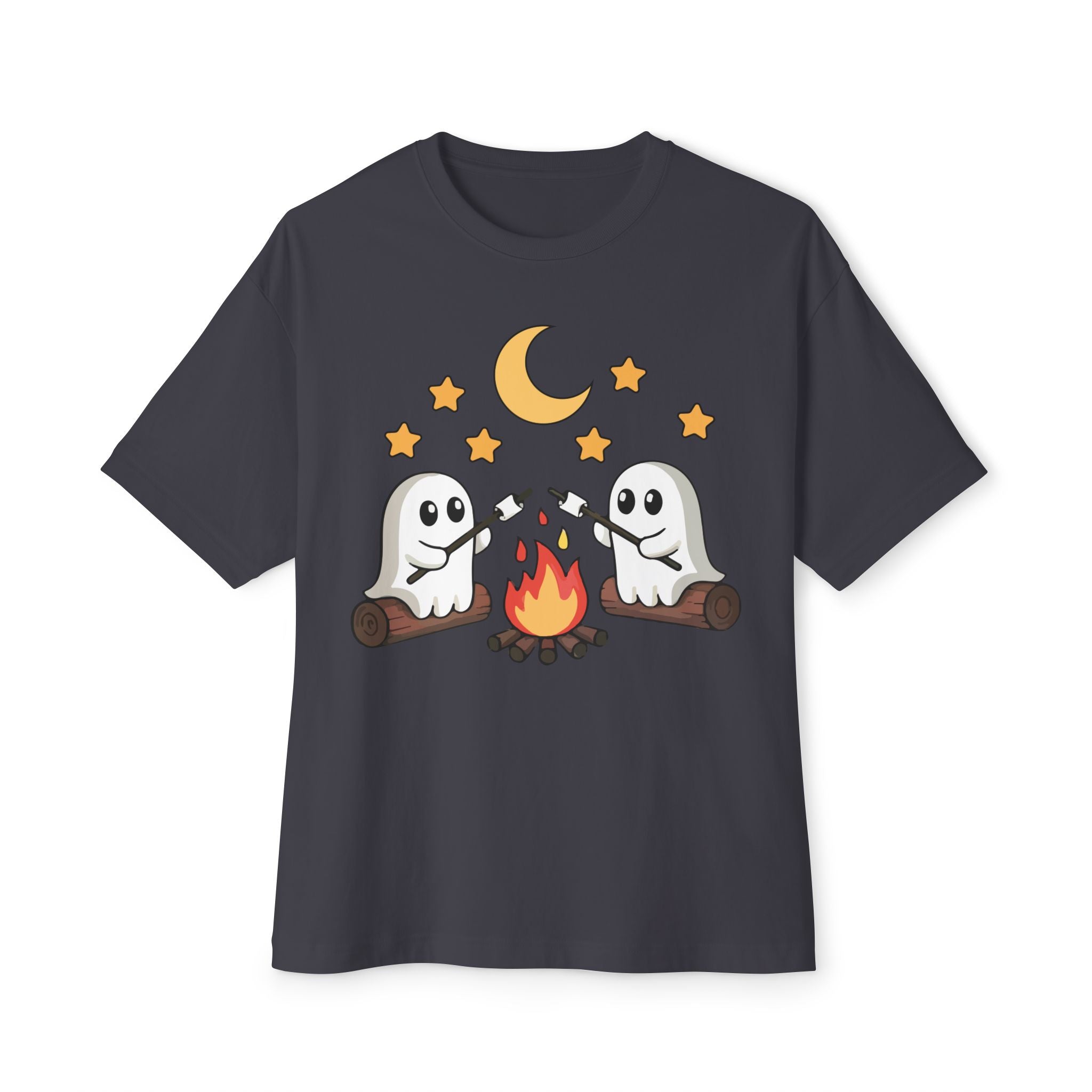 Cozy Ghost Campfire Oversized T-Shirt