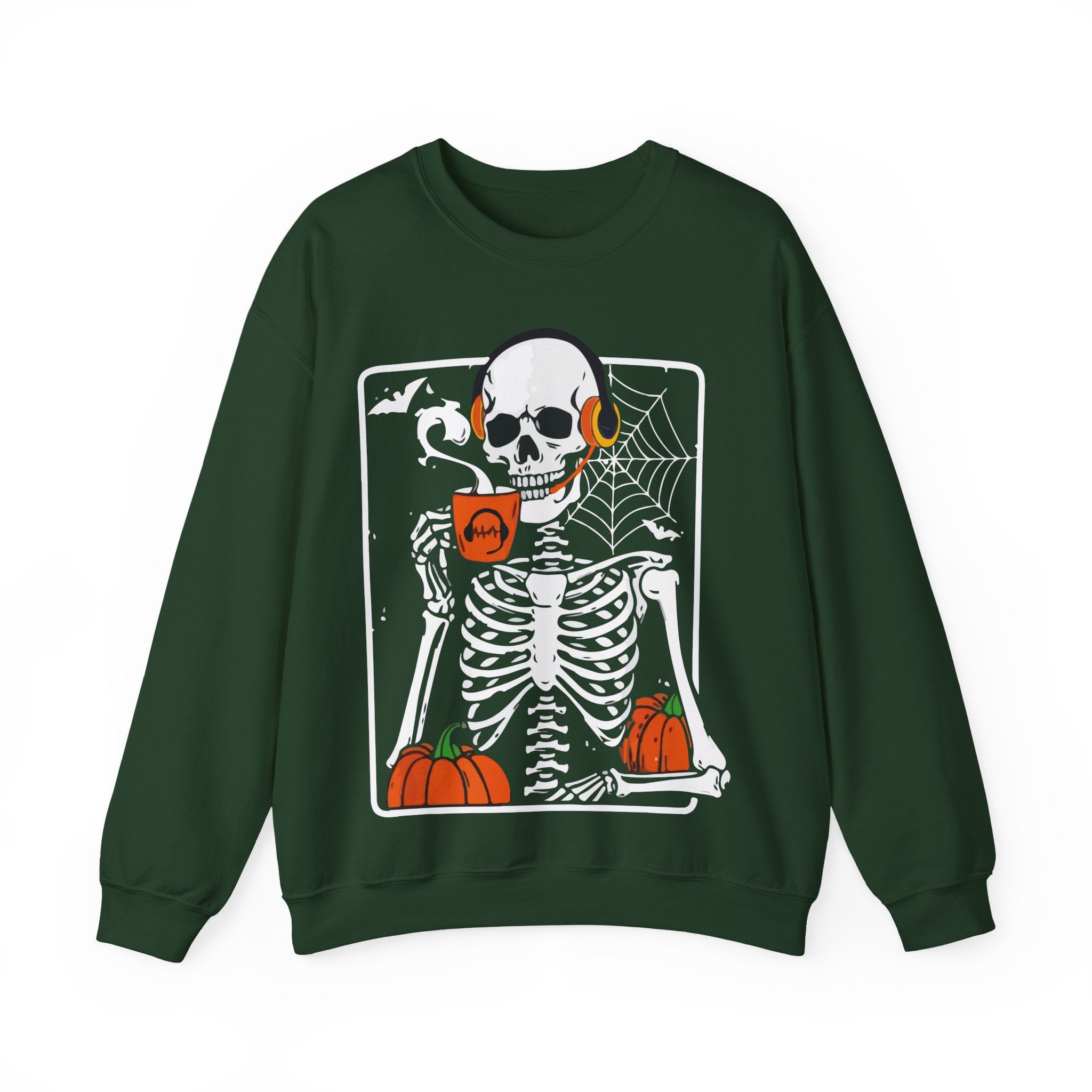 Halloween Skeleton Coffee Sweatshirt