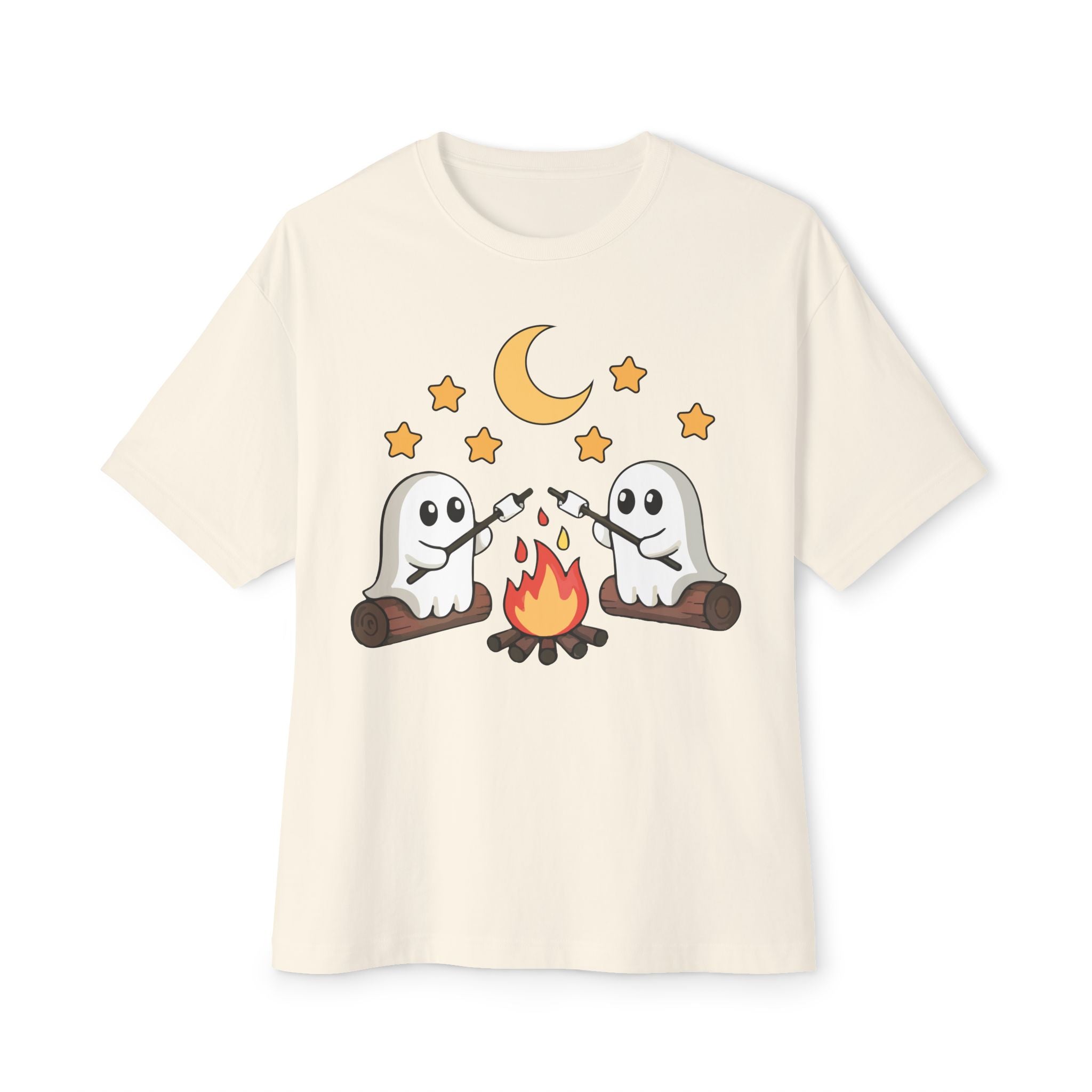 Cozy Ghost Campfire Oversized T-Shirt