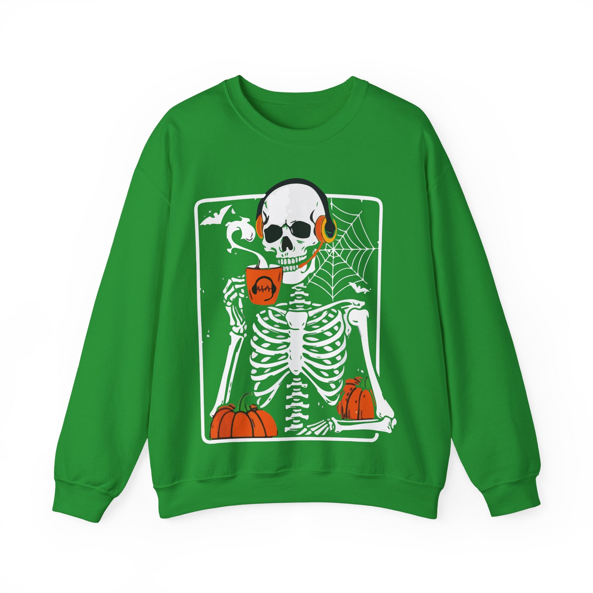 Halloween Skeleton Coffee Sweatshirt