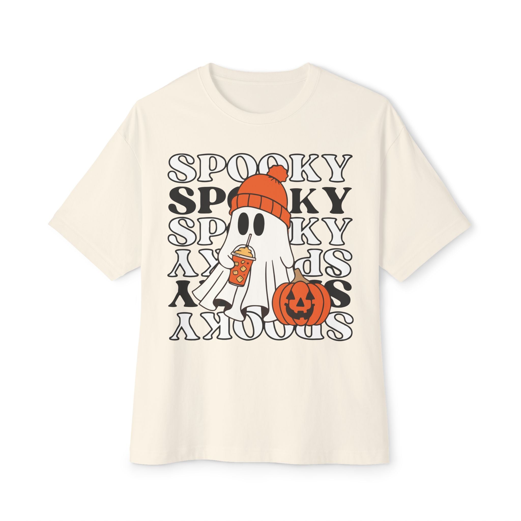 Spooky Ghost Boxy T-Shirt, Halloween T-Shirt, Oversized