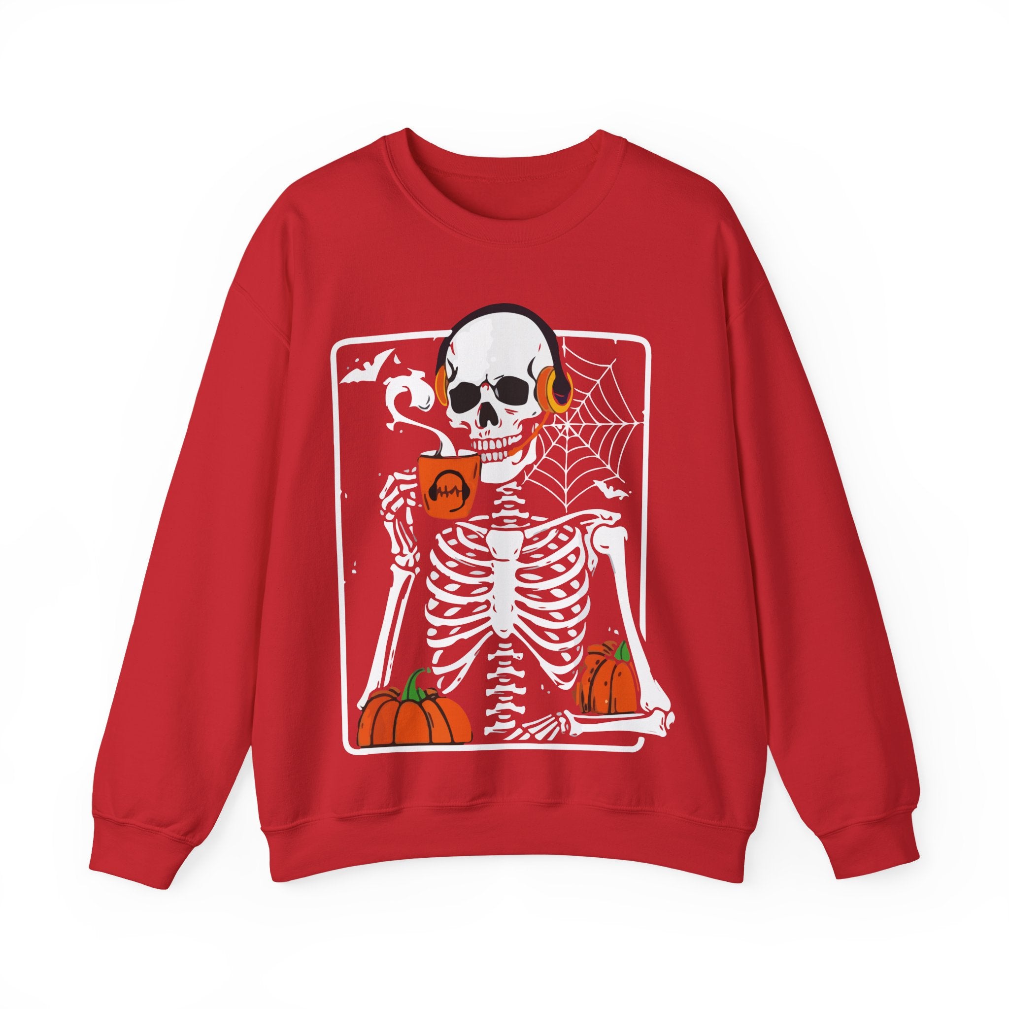 Halloween Skeleton Coffee Sweatshirt