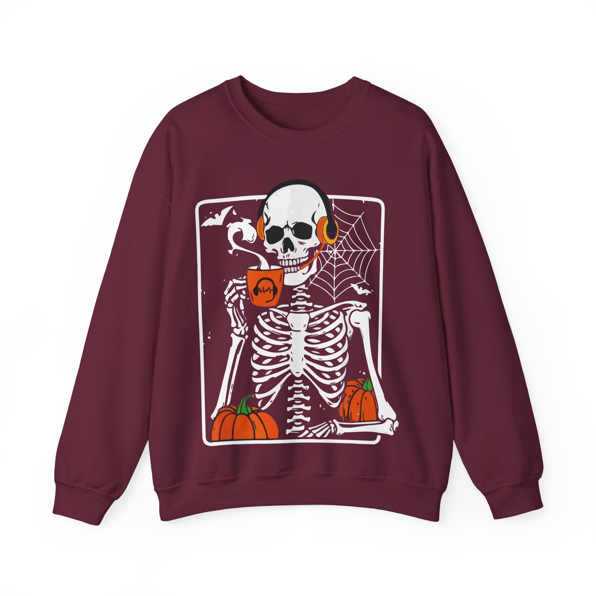 Halloween Skeleton Coffee Sweatshirt