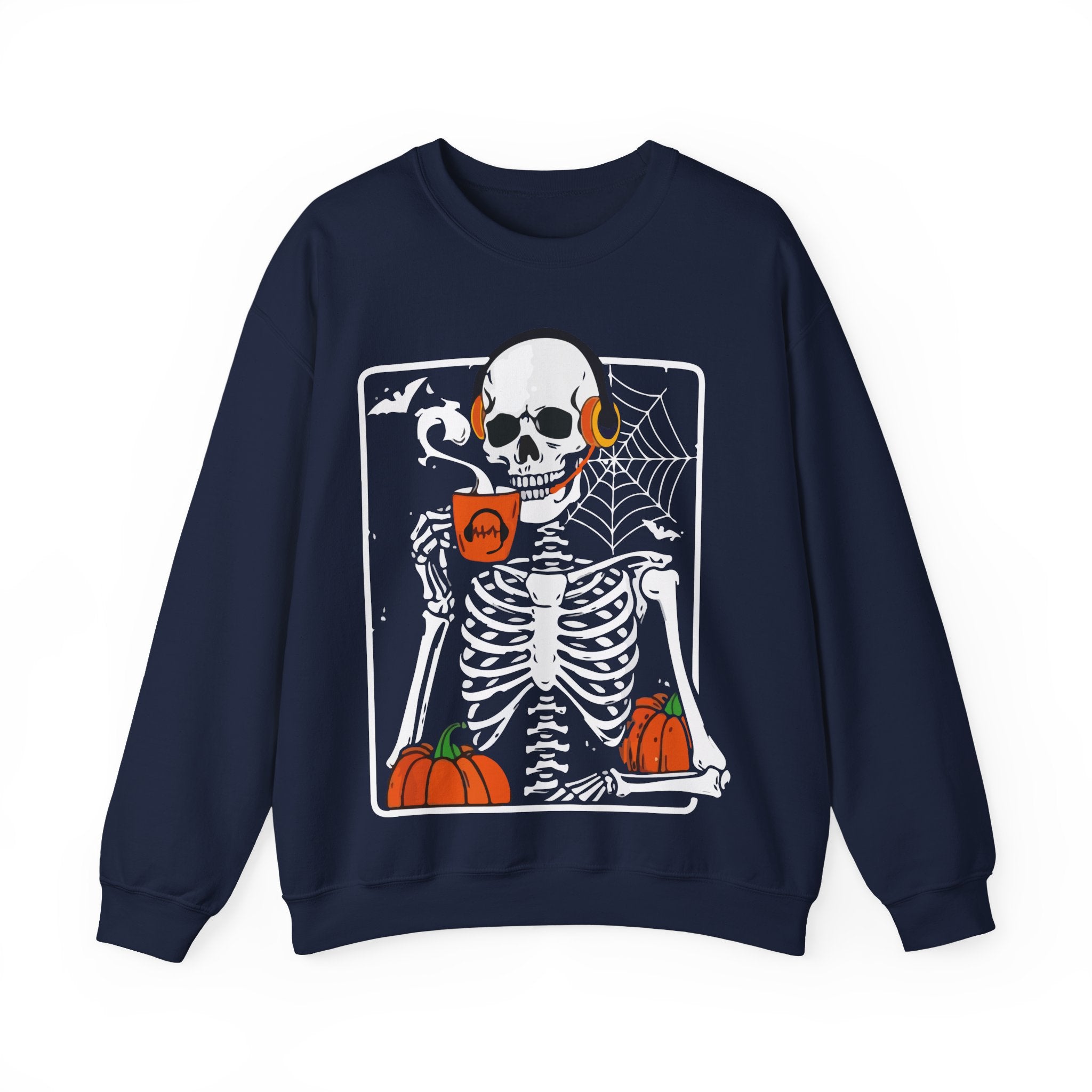 Halloween Skeleton Coffee Sweatshirt