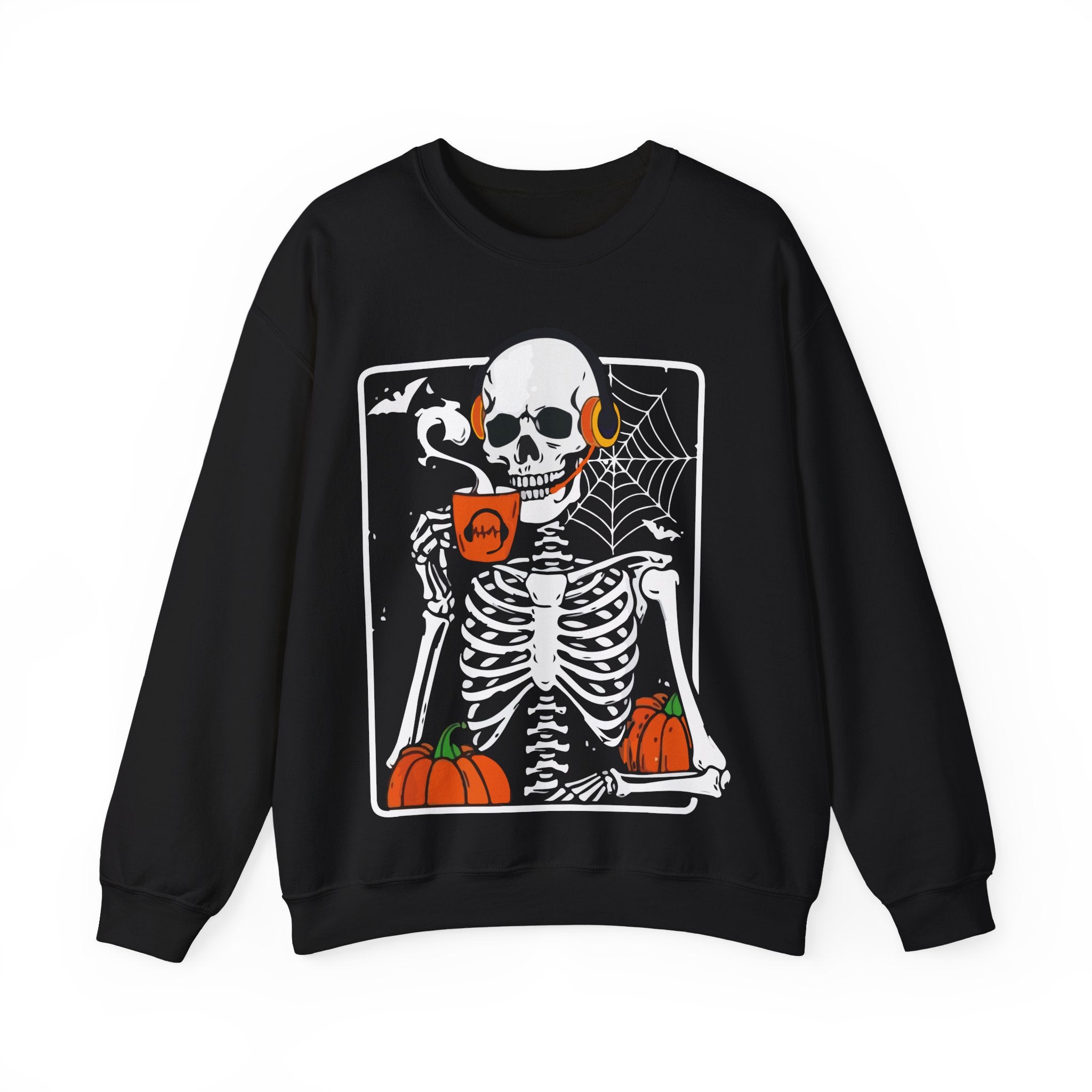 Halloween Skeleton Coffee Sweatshirt