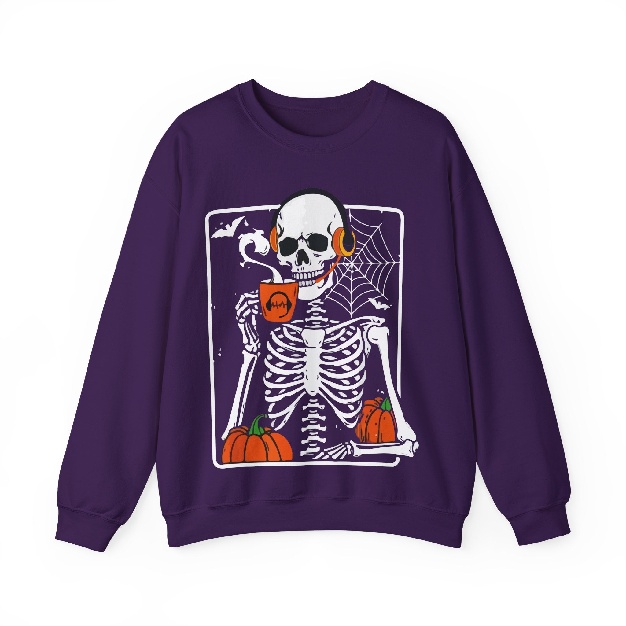 Halloween Skeleton Coffee Sweatshirt