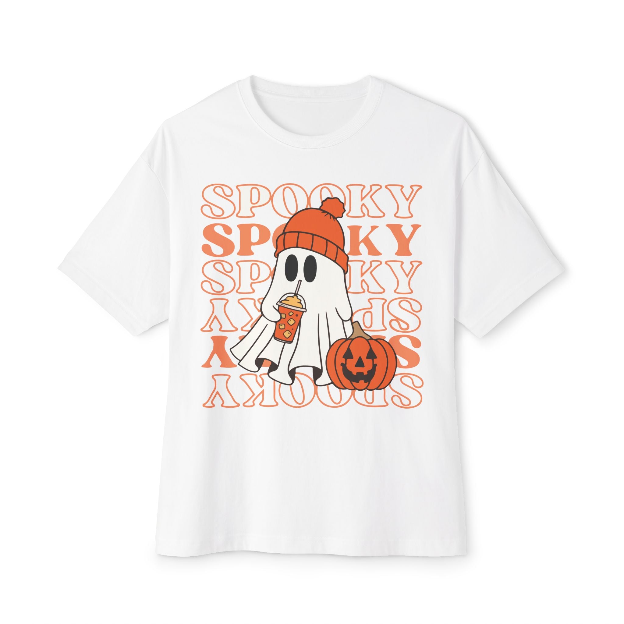 Spooky Ghost Boxy T-Shirt, Halloween T-Shirt, Oversized