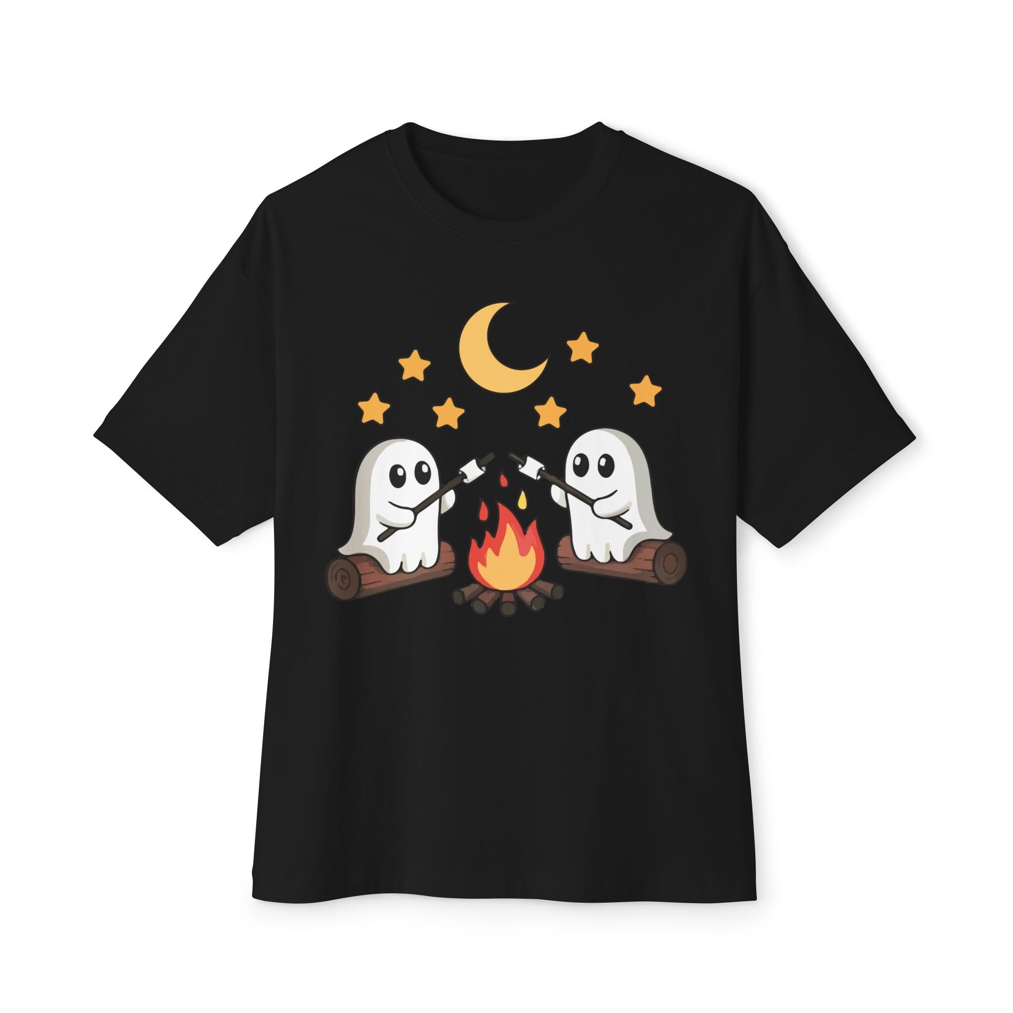 Cozy Ghost Campfire Oversized T-Shirt