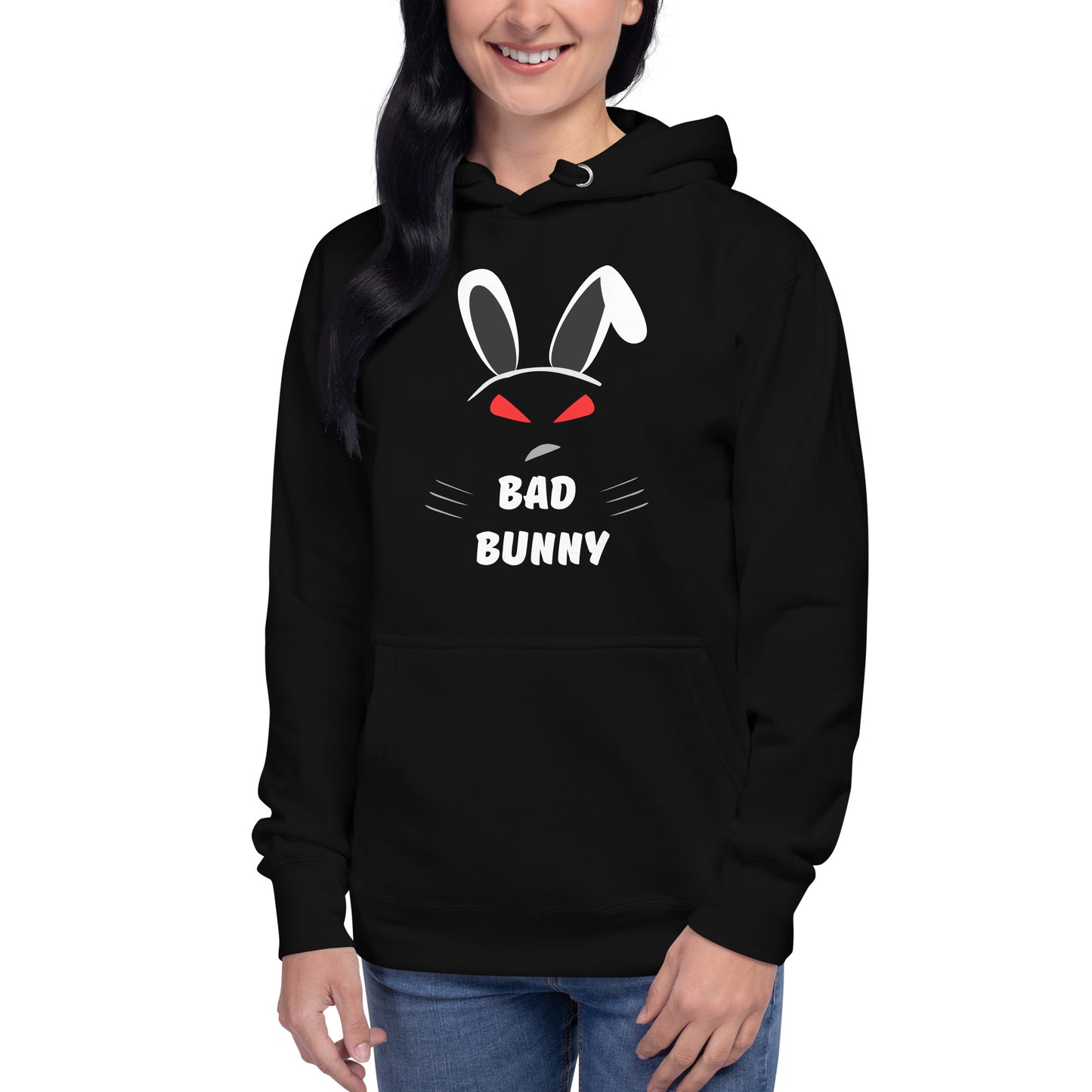 Bad Bunny Hoodie - Black Color