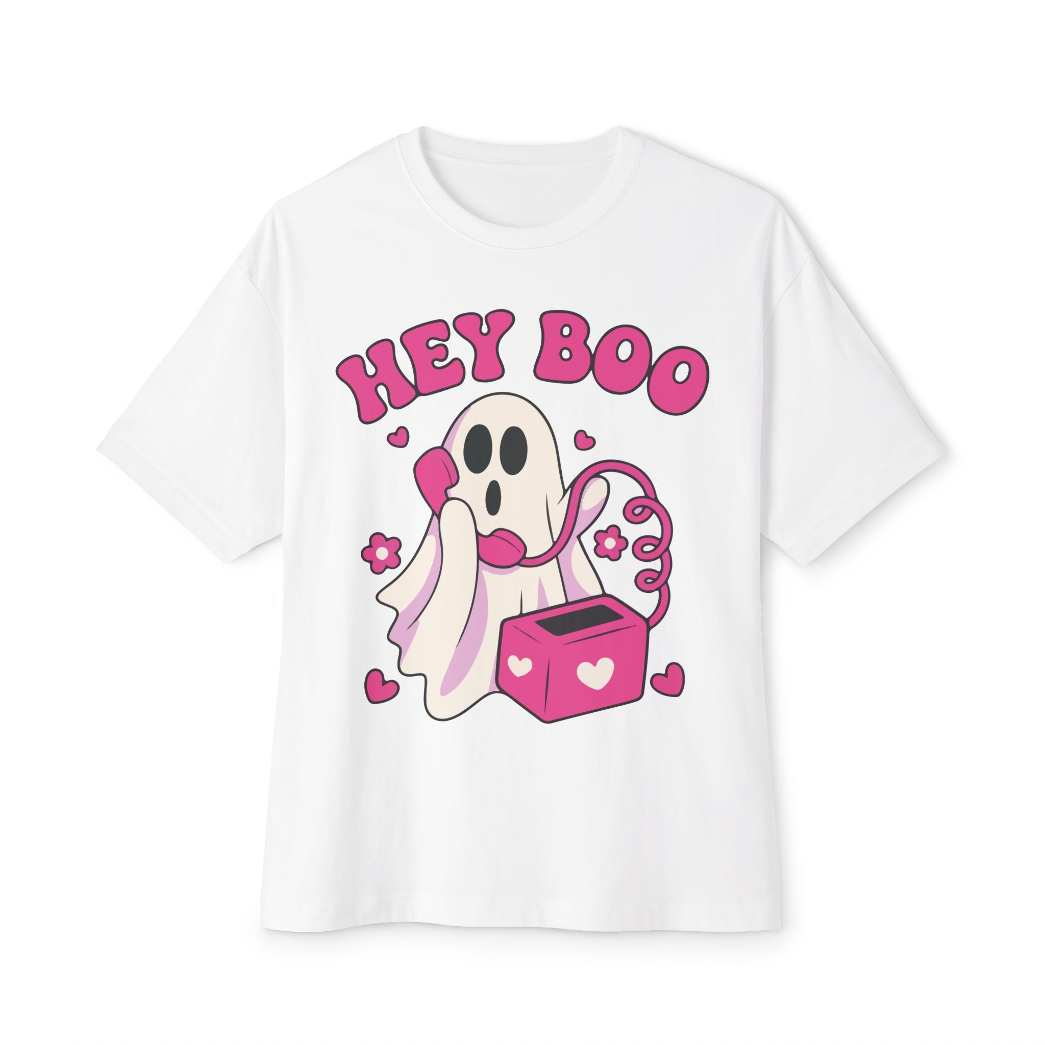 Hey Boo Ghost Oversized T-Shirt