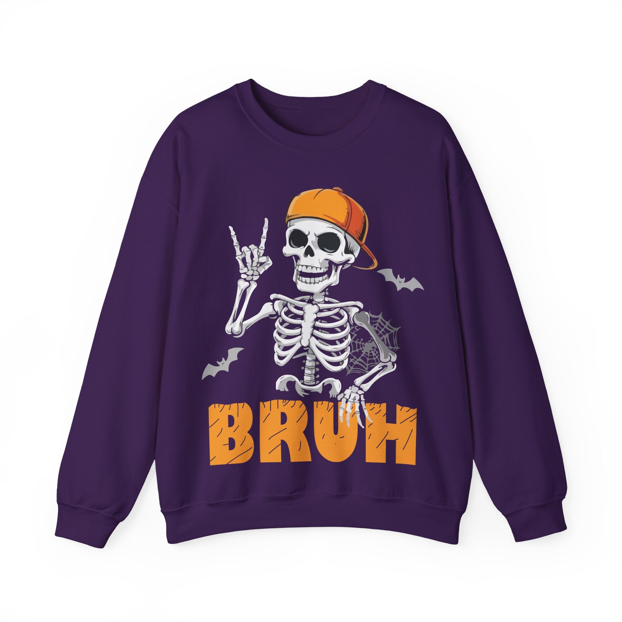 Cool Skeleton "BRUH" Crewneck Sweatshirt