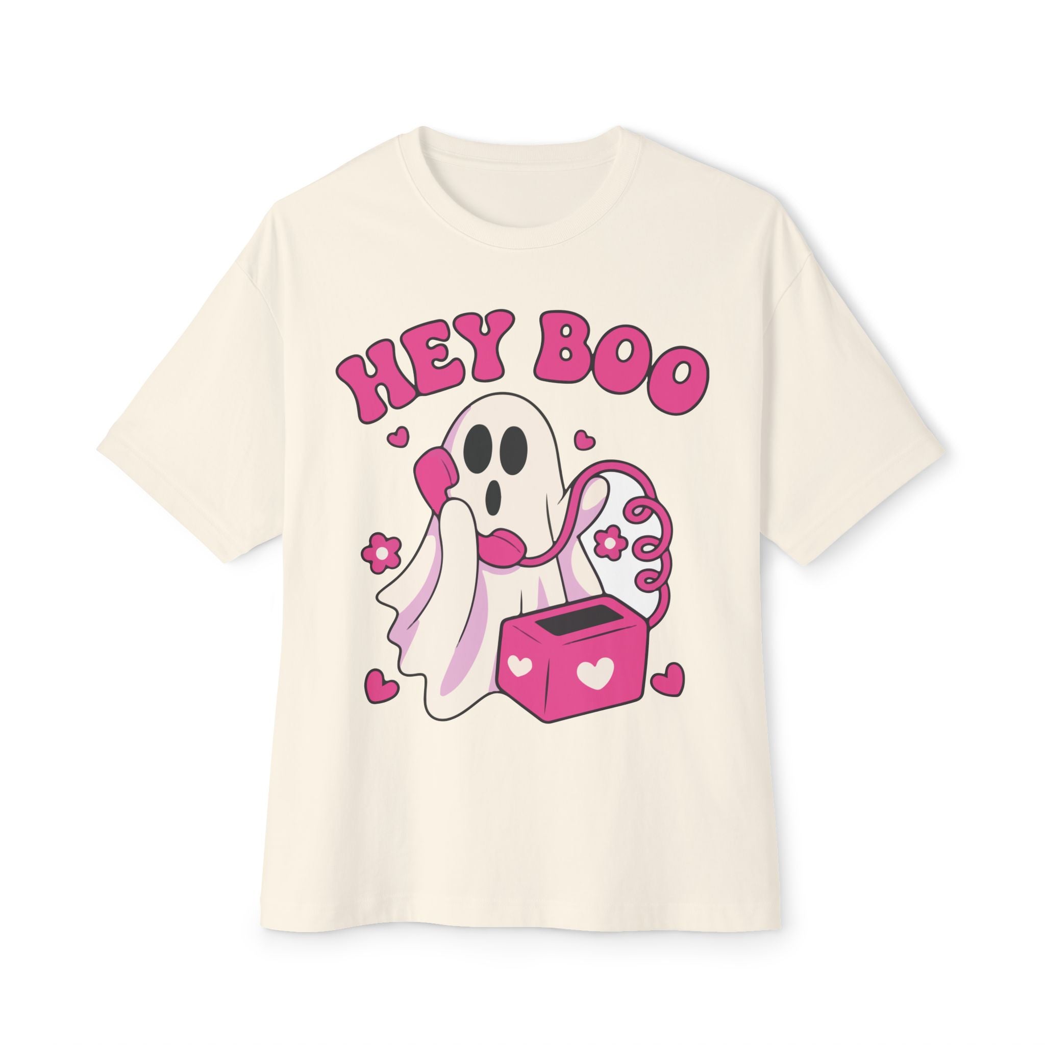 Hey Boo Ghost Oversized T-Shirt