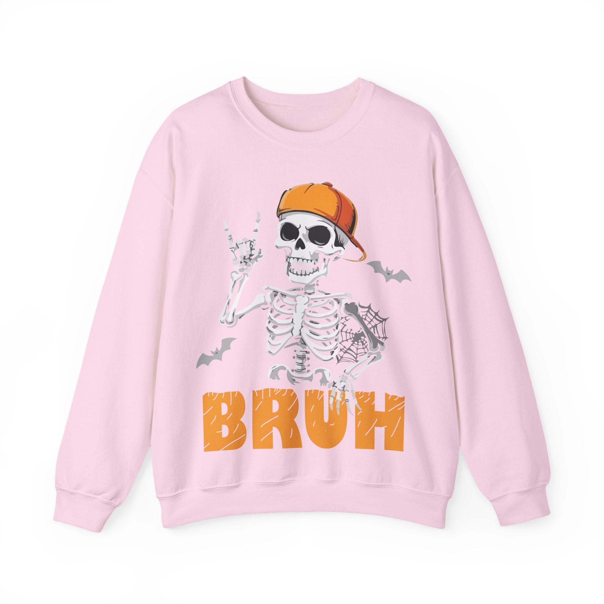 Cool Skeleton "BRUH" Crewneck Sweatshirt