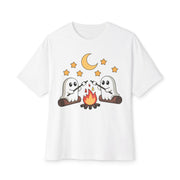 Cozy Ghost Campfire Oversized T-Shirt