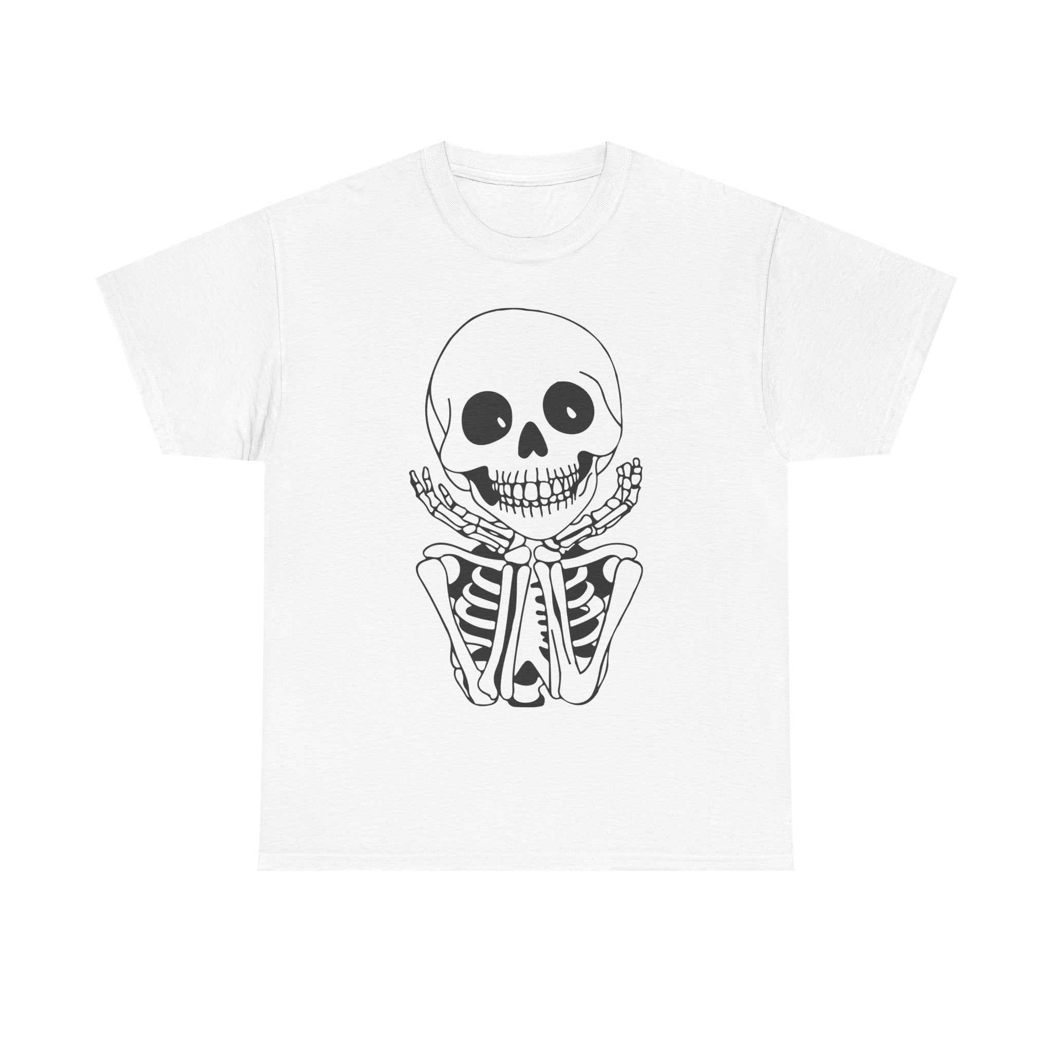 Skeleton Graphic Cotton T-Shirt