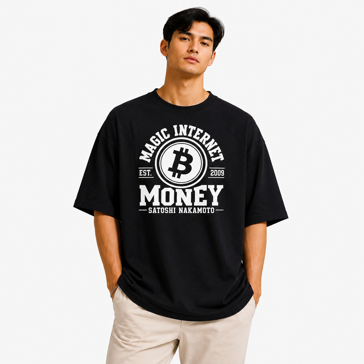Satoshi Nakamoto oversized t-shirt
